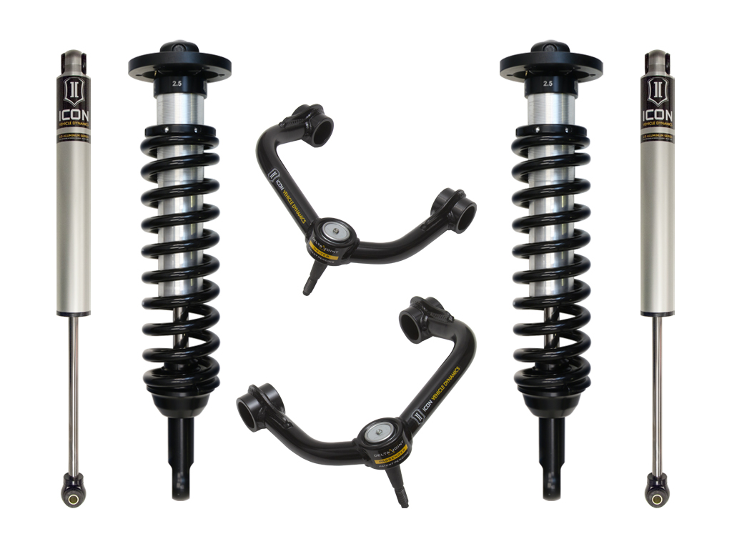 Icon K93011T - 09-13 Ford F-150 2WD 0-2.63in Stage 2 Suspension System w/Tubular Uca