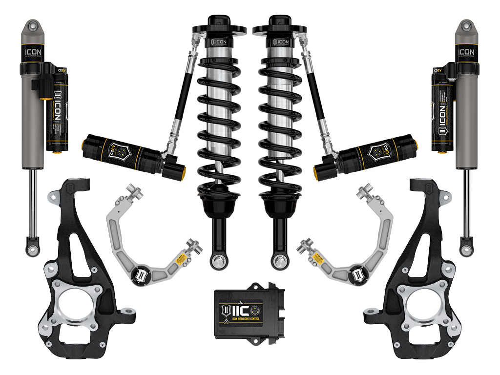 Icon K93145 - 2021-2024 Ford F-150 4WD, 3.5-4.5" Lift, Stage 5 Suspension System, Billet Icon K93145 - 2021-2024 Ford F-150 4WD, 3.5-4.5" Lift, Stage 5 Suspension System, Billet