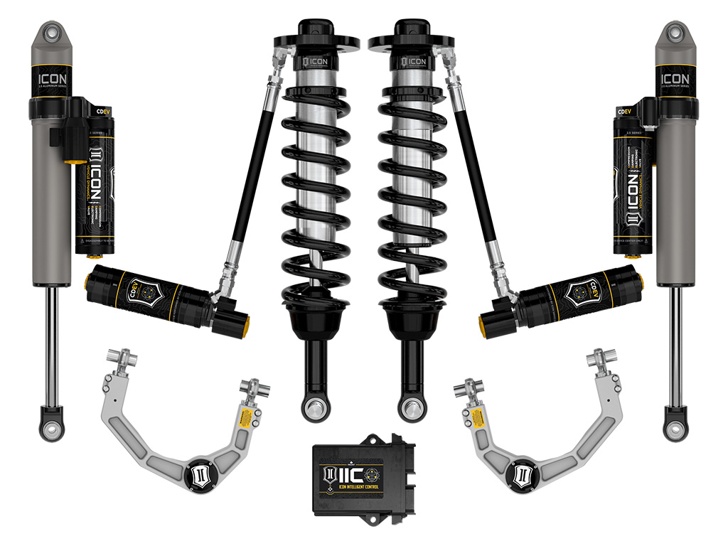 Icon K93135 - 2021-2024 Ford F-150 4WD, 2.75-3.5" Lift, Stage 5 Suspension System, Billet