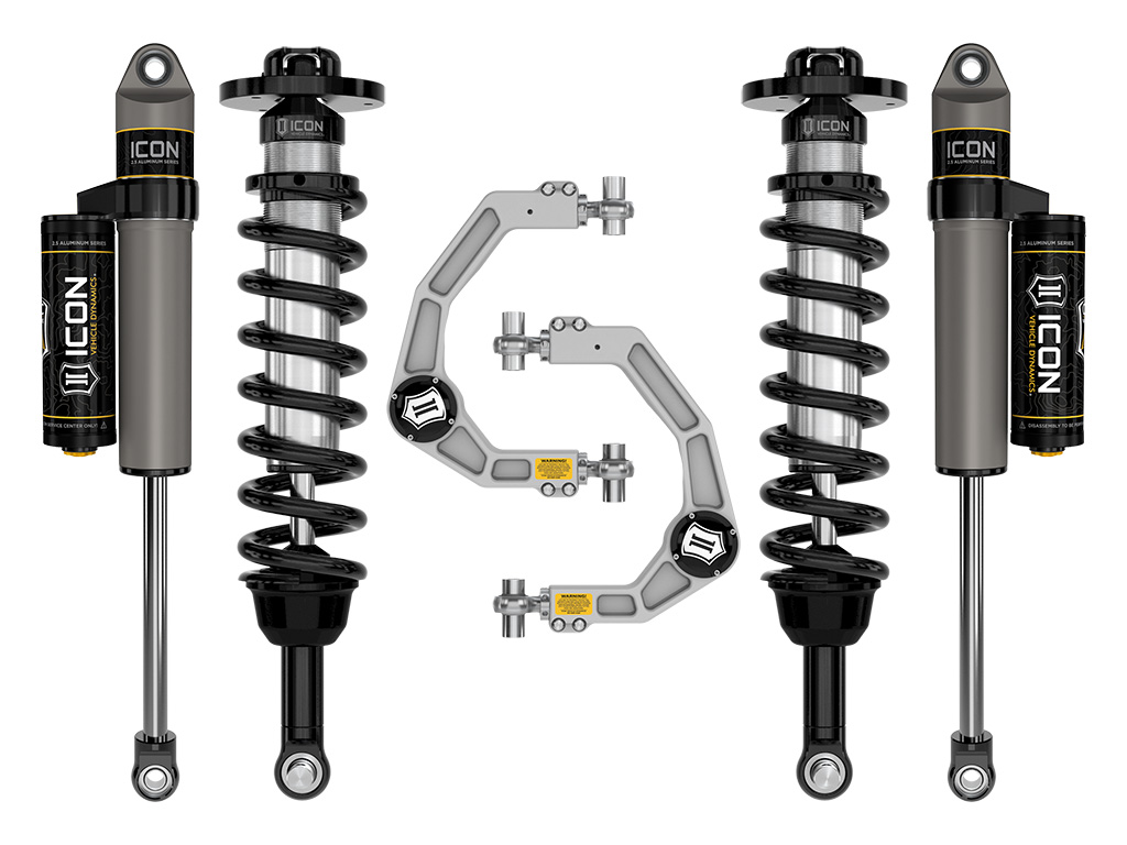 Icon K93132 - 2021-2024 Ford F-150 4WD, 2.75-3.5" Lift, Stage 2 Suspension System, Billet Icon K93132 - 2021-2024 Ford F-150 4WD, 2.75-3.5" Lift, Stage 2 Suspension System, Billet