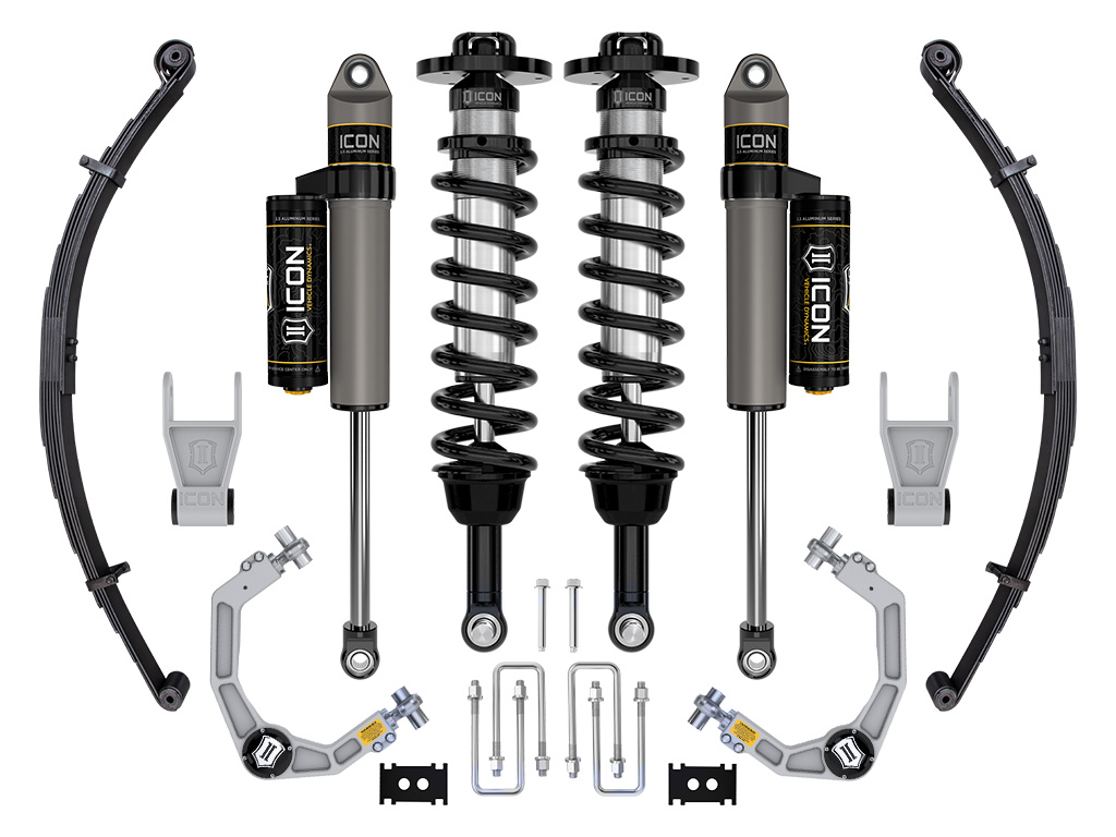 Icon K93162L - 21-23 Ford F150 Tremor 4WD 2.5-3" Stage 2 Suspension Sys Billet UCA / Leaf Pack Icon K93162L - 21-23 Ford F150 Tremor 4WD 2.5-3" Stage 2 Suspension Sys Billet UCA / Leaf Pack