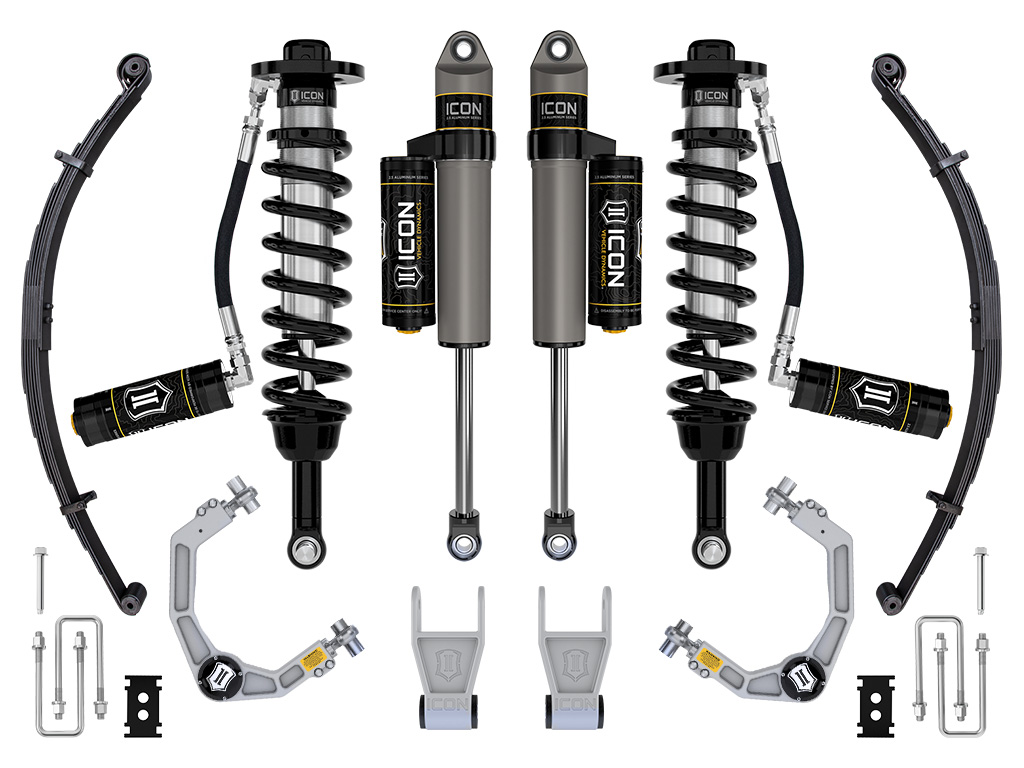Icon K93163L - 21-23 Ford F150 Tremor 4WD 2.5-3" Stage 3 Suspension Sys Billet UCA / Leaf Pack Icon K93163L - 21-23 Ford F150 Tremor 4WD 2.5-3" Stage 3 Suspension Sys Billet UCA / Leaf Pack