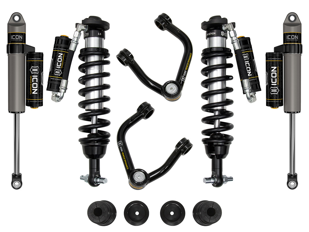Icon K93204TA - 19-21 Ford Ranger 0-3.5in Stage 4 Suspension System w/ Tubular UCA Alum Knuckle