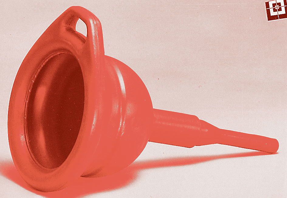 Jaz 555-008-06 - Funnel - Round - 8 in OD x 16 in Long - Plastic - Red - Each