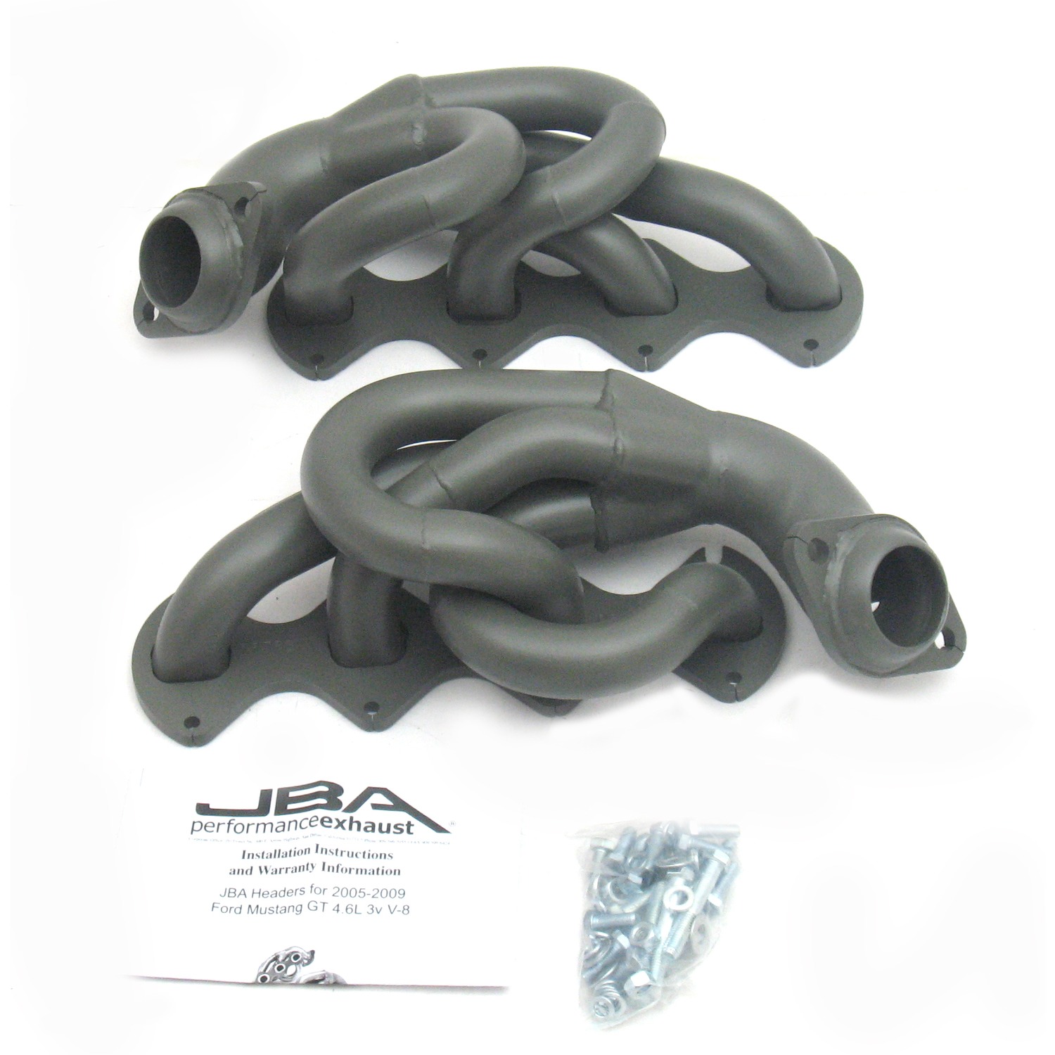 JBA 1675SJT - 05-10 Ford Mustang 4.6L 3V 1-5/8in Primary Ti Ctd Cat4Ward Header