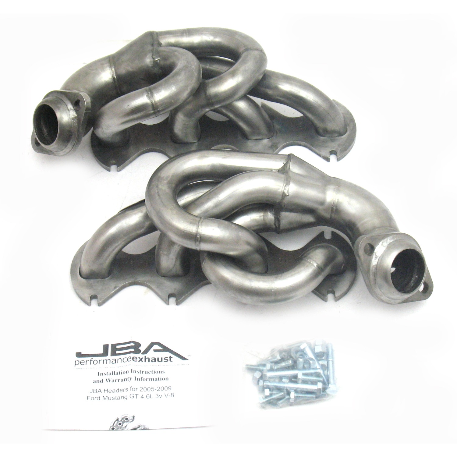JBA 1675S - 05-10 Ford Mustang 4.6L 3V 1-5/8in Primary Raw 409SS Cat4Ward Header