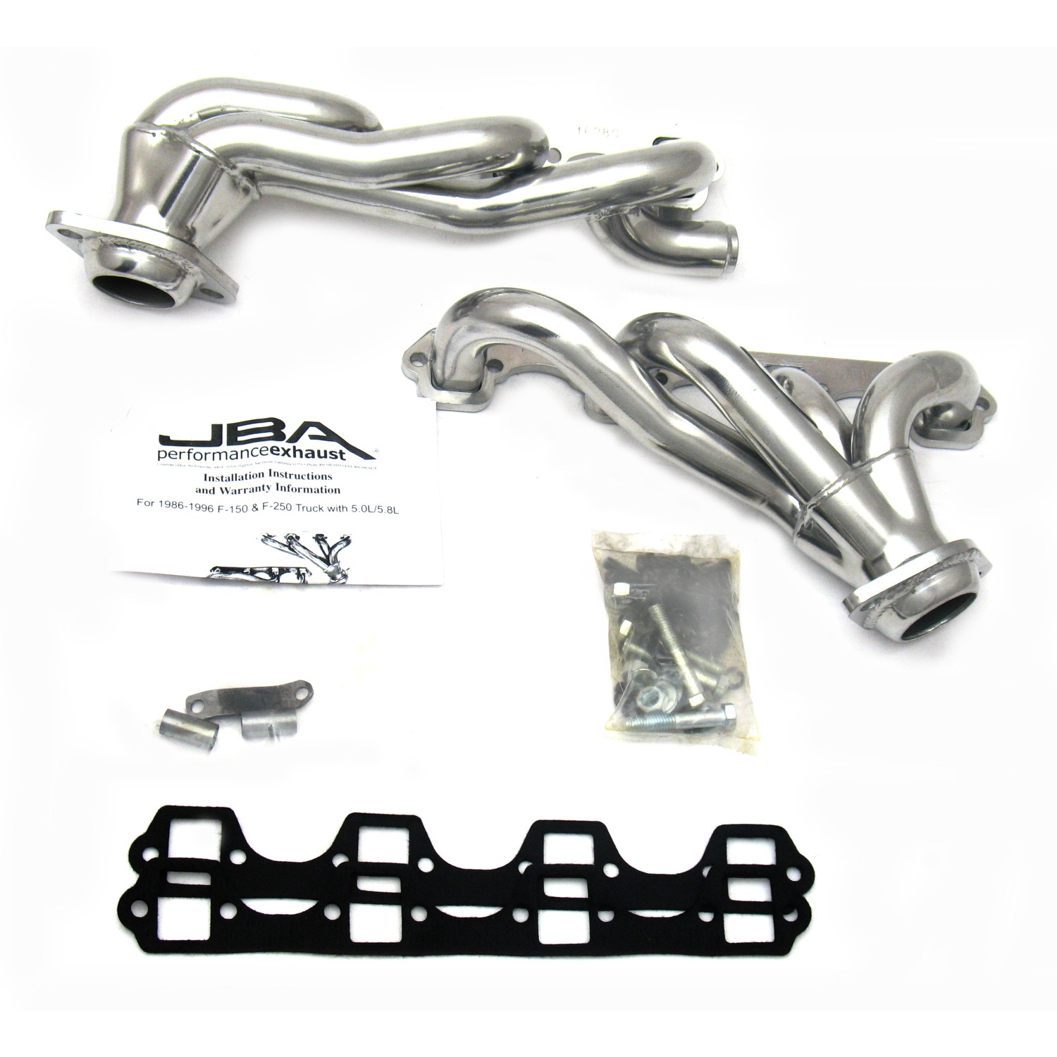 JBA 1628SJS - 87-96 Ford F-150 5.8L SBF 1-5/8in Primary Silver Ctd Cat4Ward Header JBA 1628SJS - 87-96 Ford F-150 5.8L SBF 1-5/8in Primary Silver Ctd Cat4Ward Header