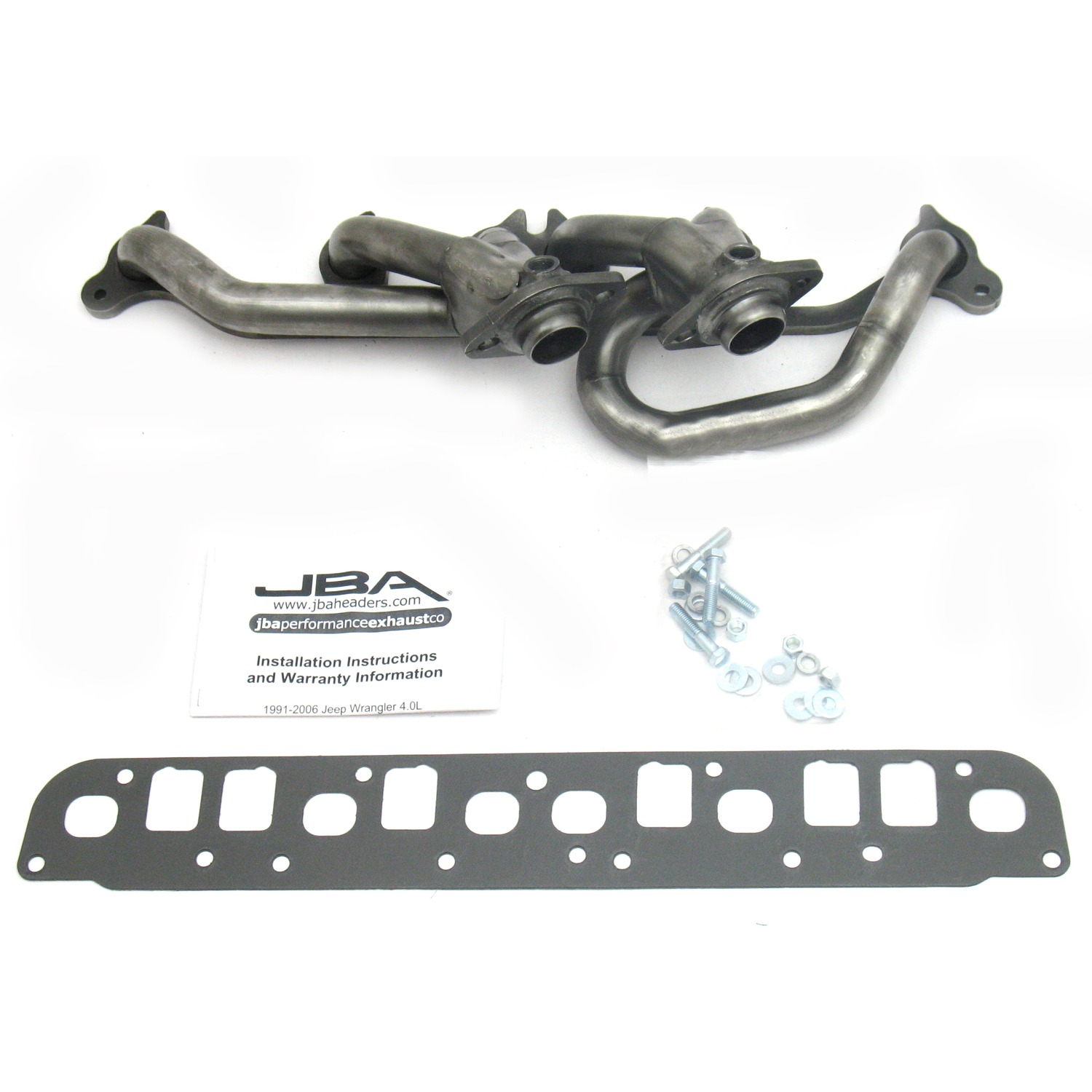 JBA 1527S - 00-06 Jeep 4.0L 1-1/2in Primary Raw 409SS Cat4Ward Header