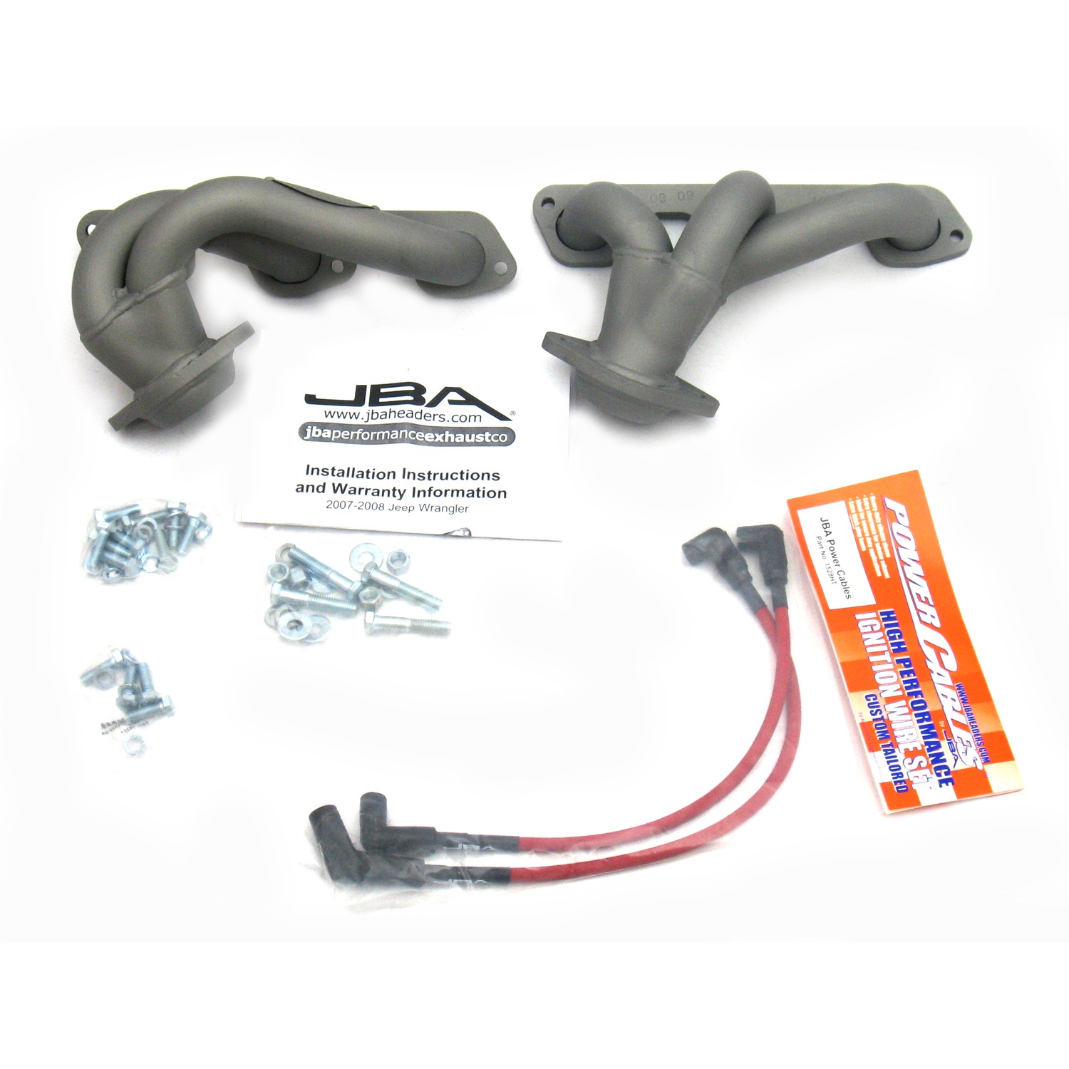 JBA 1528SJT - 07-11 Jeep 3.8L V6 1-1/2in Primary Ti Ctd Cat4Ward Header