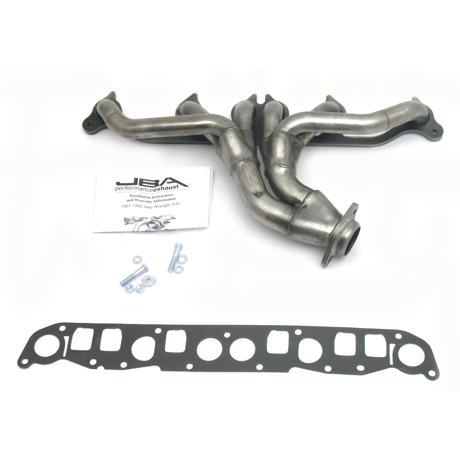 JBA 1526S - 91-99 Jeep 4.0L 1-1/2in Primary Raw 409SS Cat4Ward Header