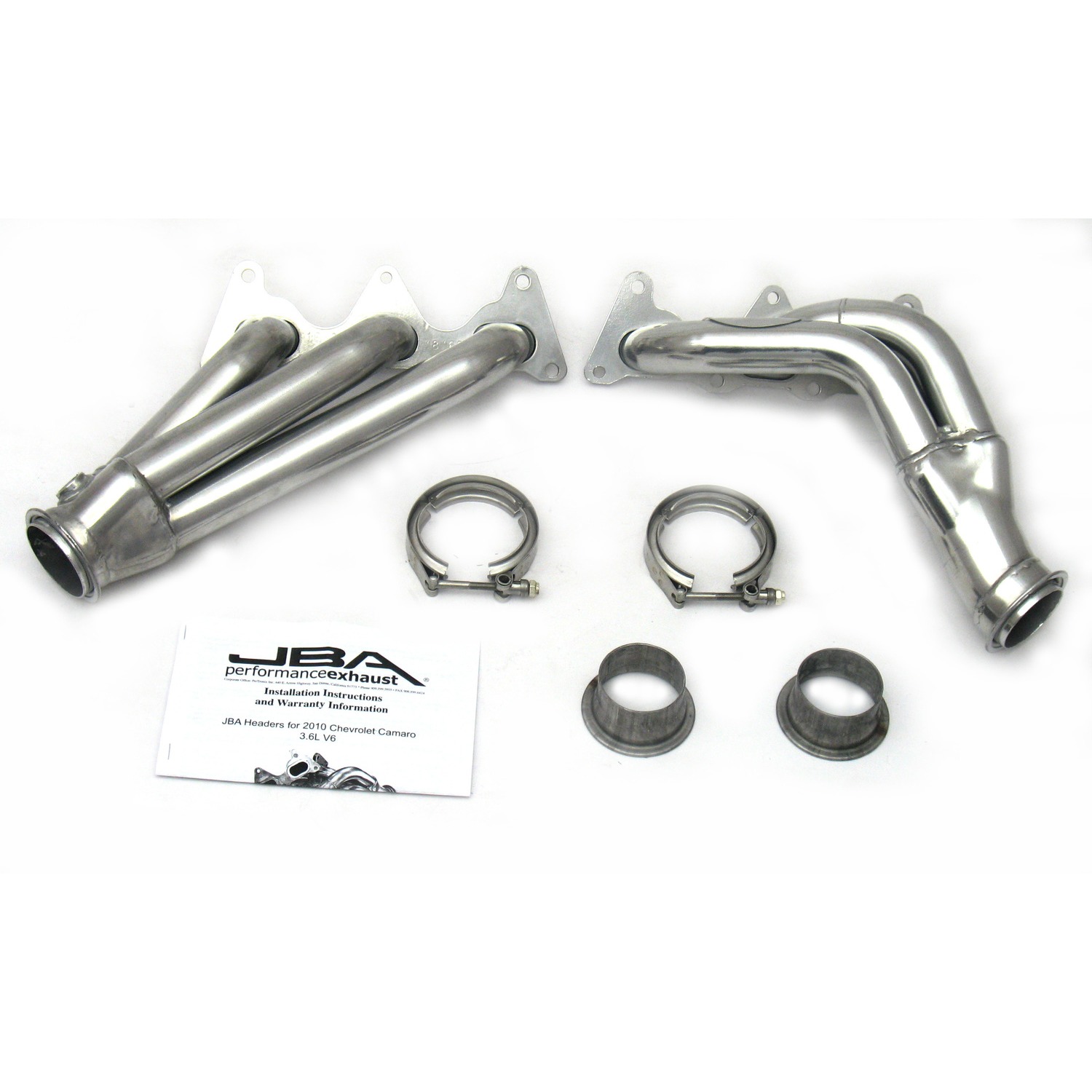 JBA 1816SJS - 10-11 Camaro 3.6L V6 1-5/8in Primary Silver Ctd Cat4Ward Header