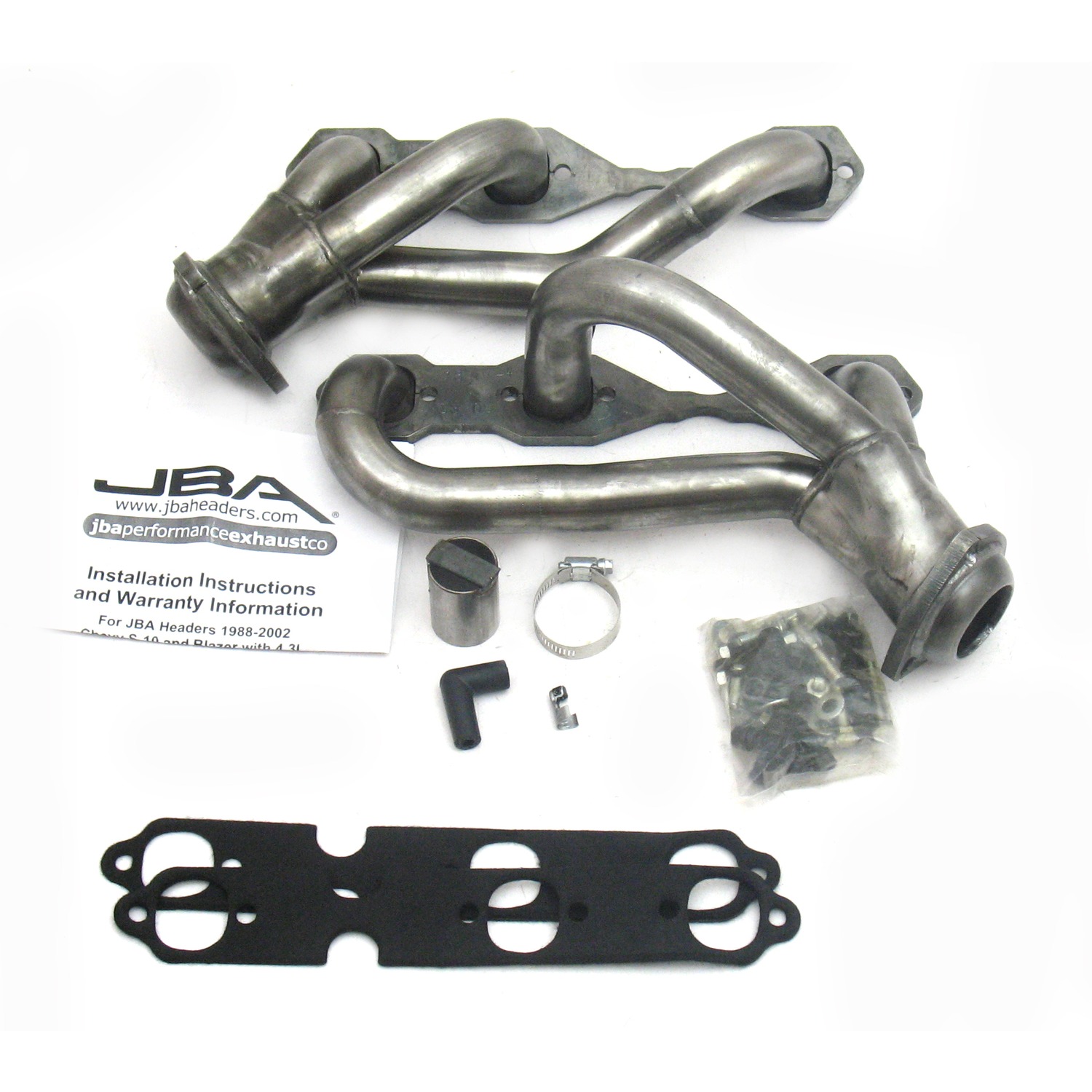 JBA 1840S-4 - 88-95& 02-03 GM S-Truck 4.3L V6 2WD 1-1/2in Primary Raw 409SS Cat4Ward Header