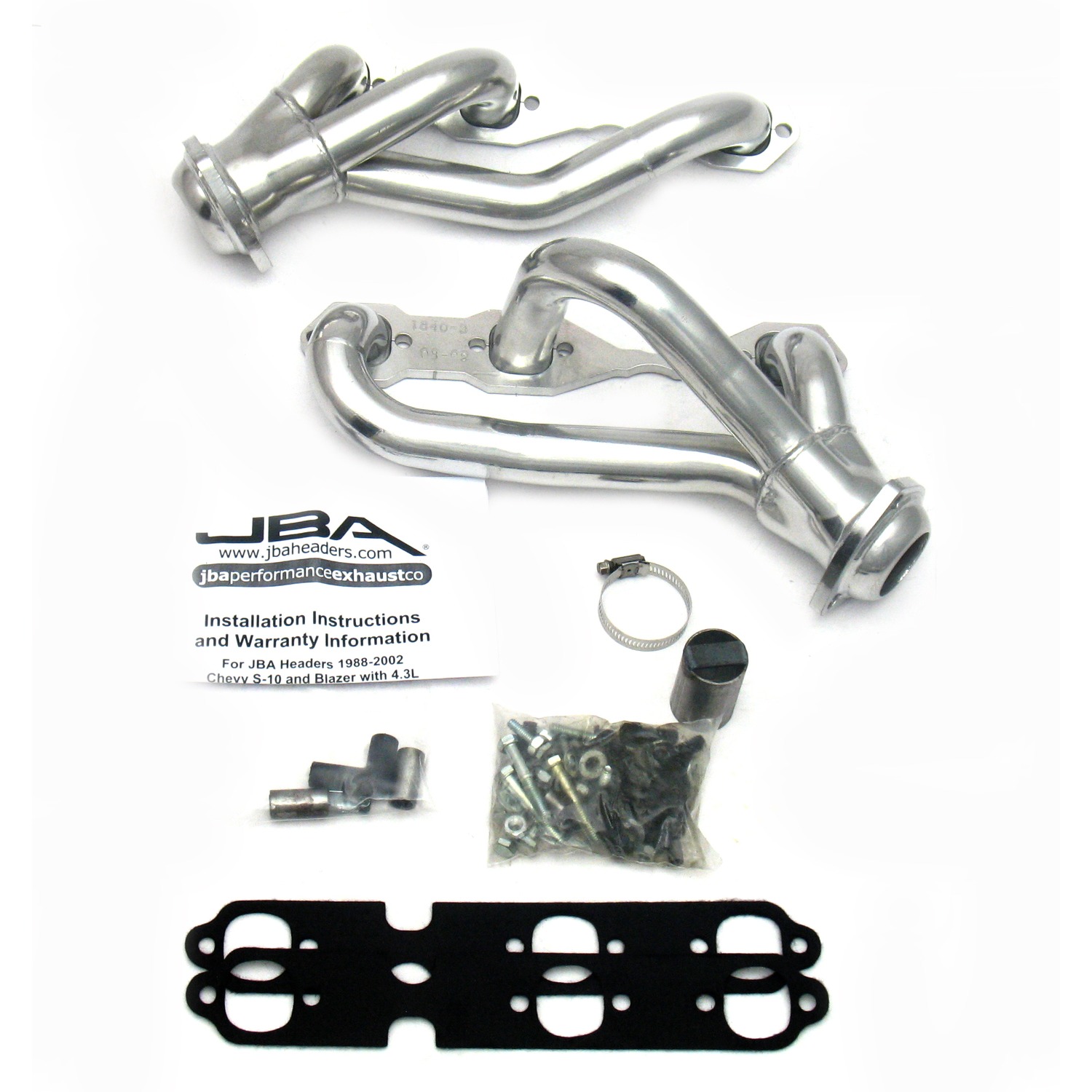 JBA 1840S-3JS - 88-95 & 02-03 GM S-Truck 4.3L V6 4WD 1-1/2in Primary Silver Ctd Cat4Ward Header JBA 1840S-3JS - 88-95 & 02-03 GM S-Truck 4.3L V6 4WD 1-1/2in Primary Silver Ctd Cat4Ward Header