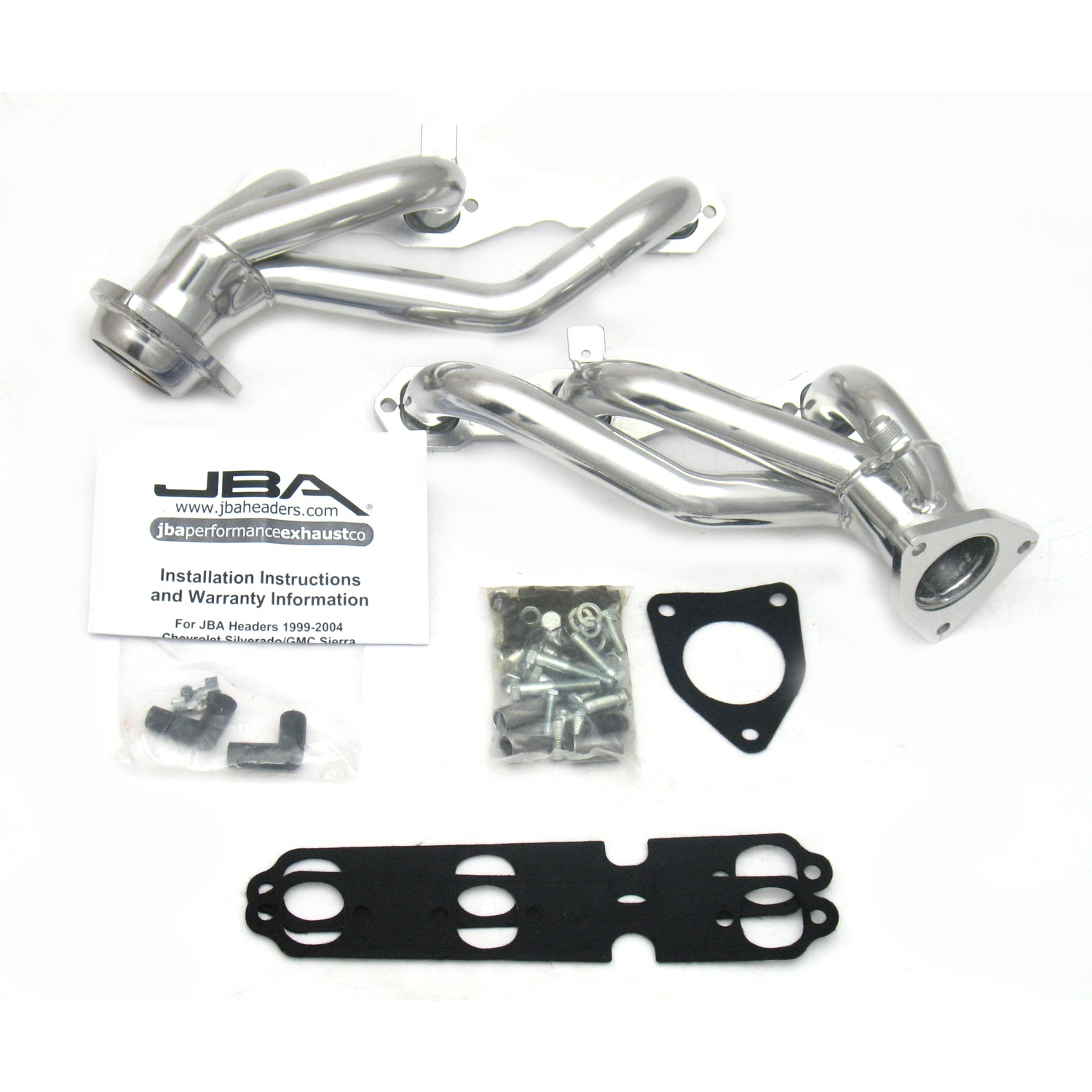 JBA 1842S-2JS - 99-02 GM Truck 4.3L V6 w/o A.I.R. Injection 1-1/2in Primary Silver Ctd Cat4Ward Header JBA 1842S-2JS - 99-02 GM Truck 4.3L V6 w/o A.I.R. Injection 1-1/2in Primary Silver Ctd Cat4Ward Header