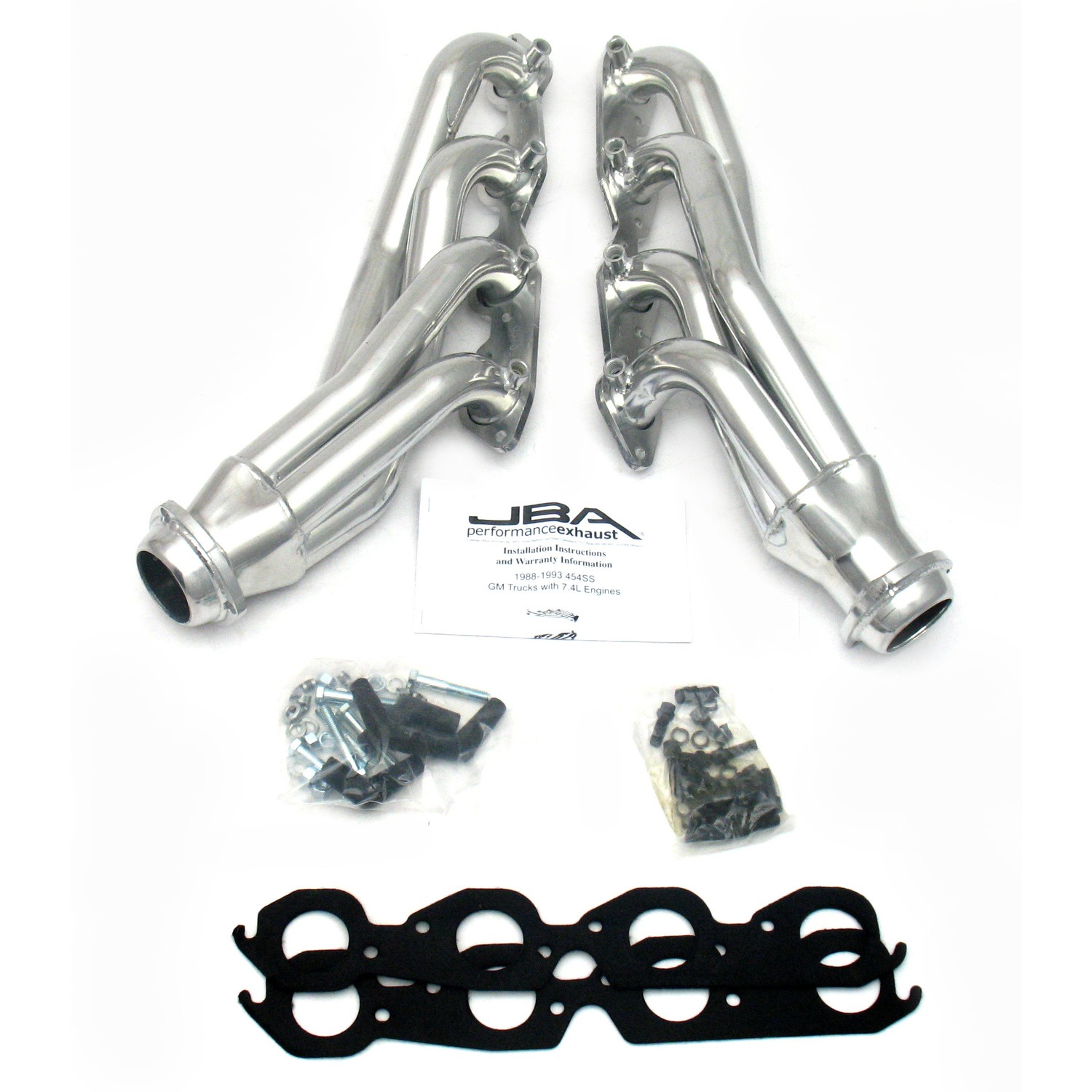 JBA 1822S-2JS - 88-93 GM Truck 7.4L BBC w/A.I.R. 1-3/4in Primary Silver Ctd Cat4Ward Header JBA 1822S-2JS - 88-93 GM Truck 7.4L BBC w/A.I.R. 1-3/4in Primary Silver Ctd Cat4Ward Header