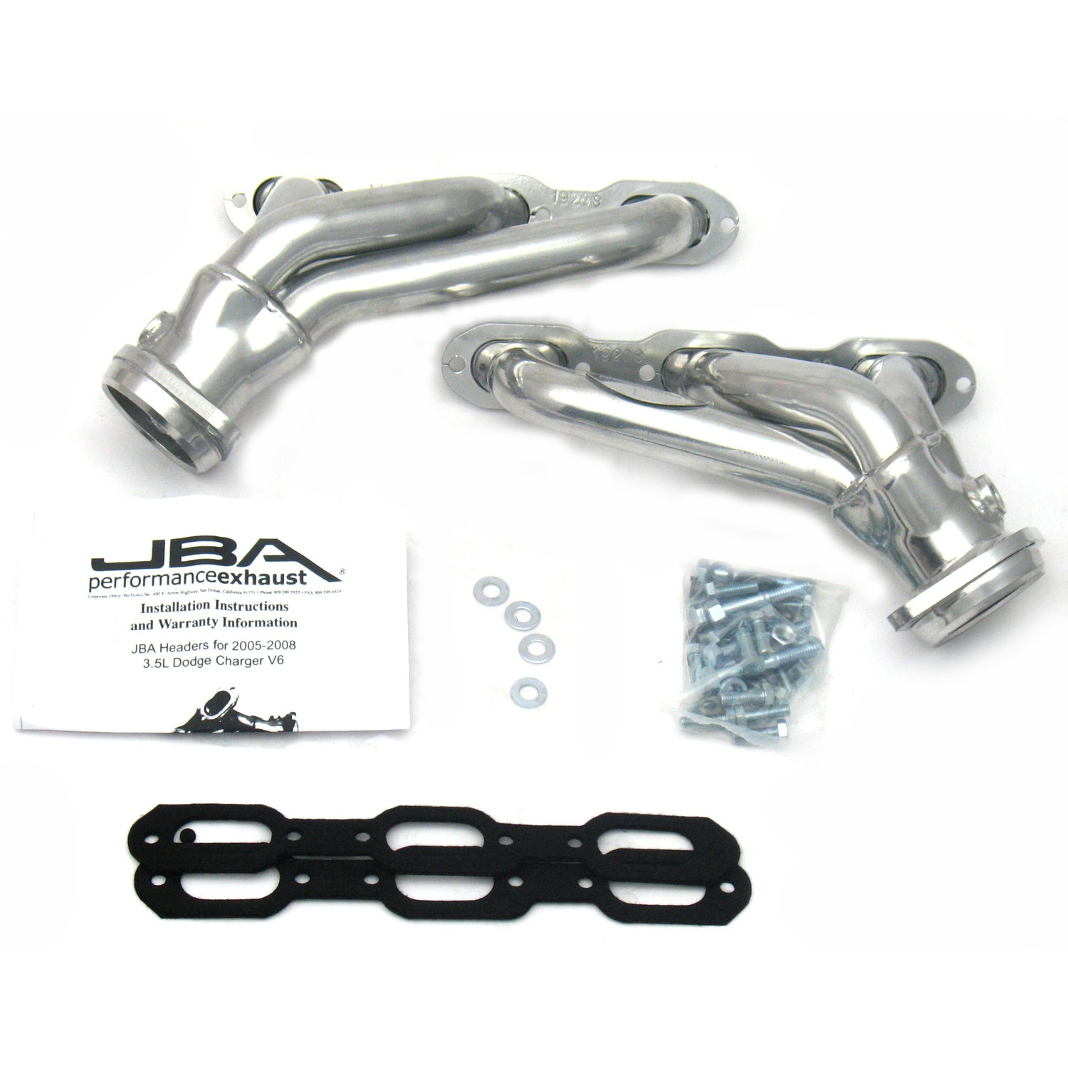 JBA 1920SJS - 05-10 Chrysler 3.5L V6 1-5/8in Primary Silver Ctd Cat4Ward Header