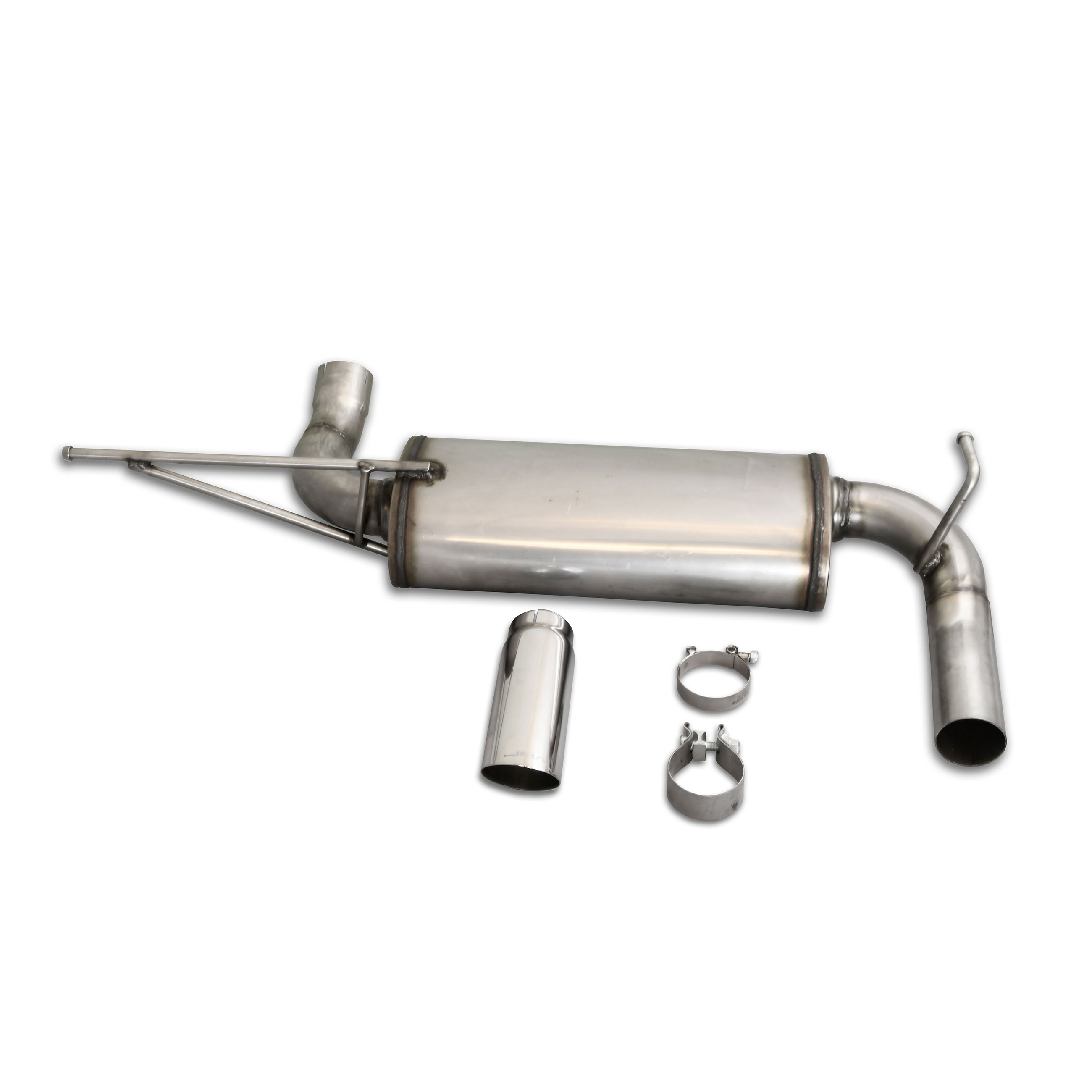 JBA 30-1509 - 07-18 Jeep Wrangler JK 3.8L/3.6L 304SS Single Rear Exit Axle Back Exhaust JBA 30-1509 - 07-18 Jeep Wrangler JK 3.8L/3.6L 304SS Single Rear Exit Axle Back Exhaust