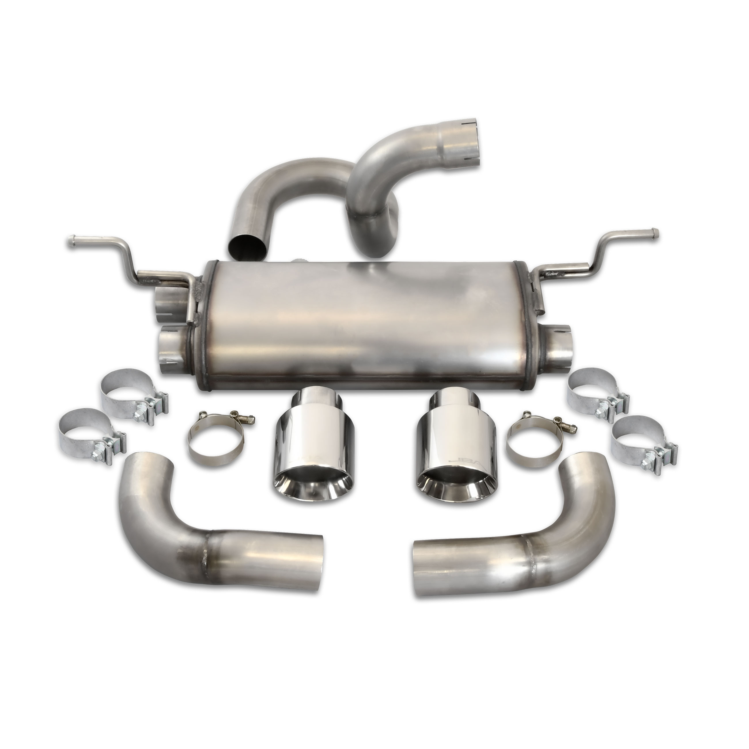 JBA 30-1544 - 18-20 Jeep Wrangler JL 3.6L 304SS Dual Rear Exit Axle Back Exhaust JBA 30-1544 - 18-20 Jeep Wrangler JL 3.6L 304SS Dual Rear Exit Axle Back Exhaust