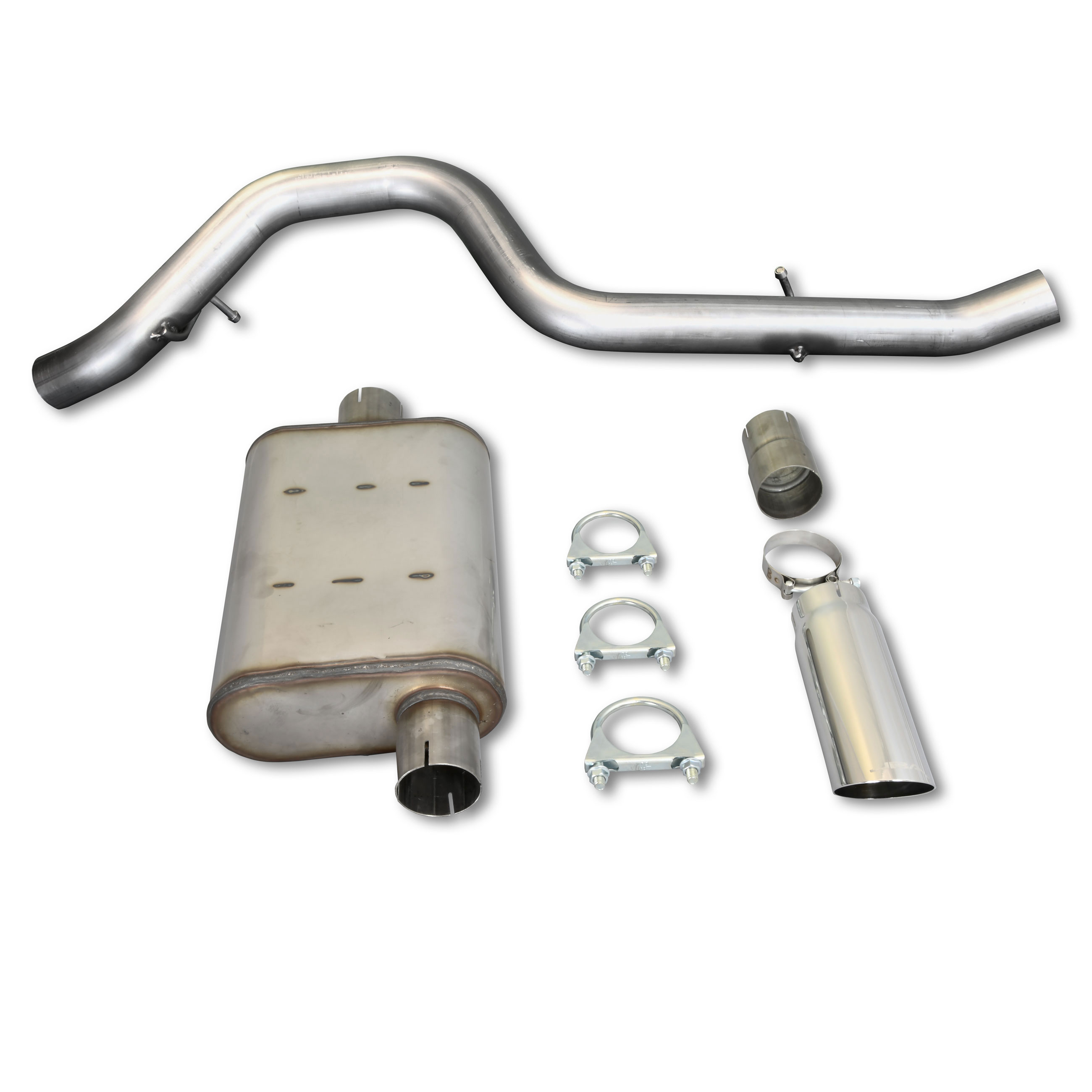 JBA 30-1514 - 97-99 Jeep Wrangler TJ 2.5L/4.0L 304SS Single Rear Exit Cat-Back Exhaust