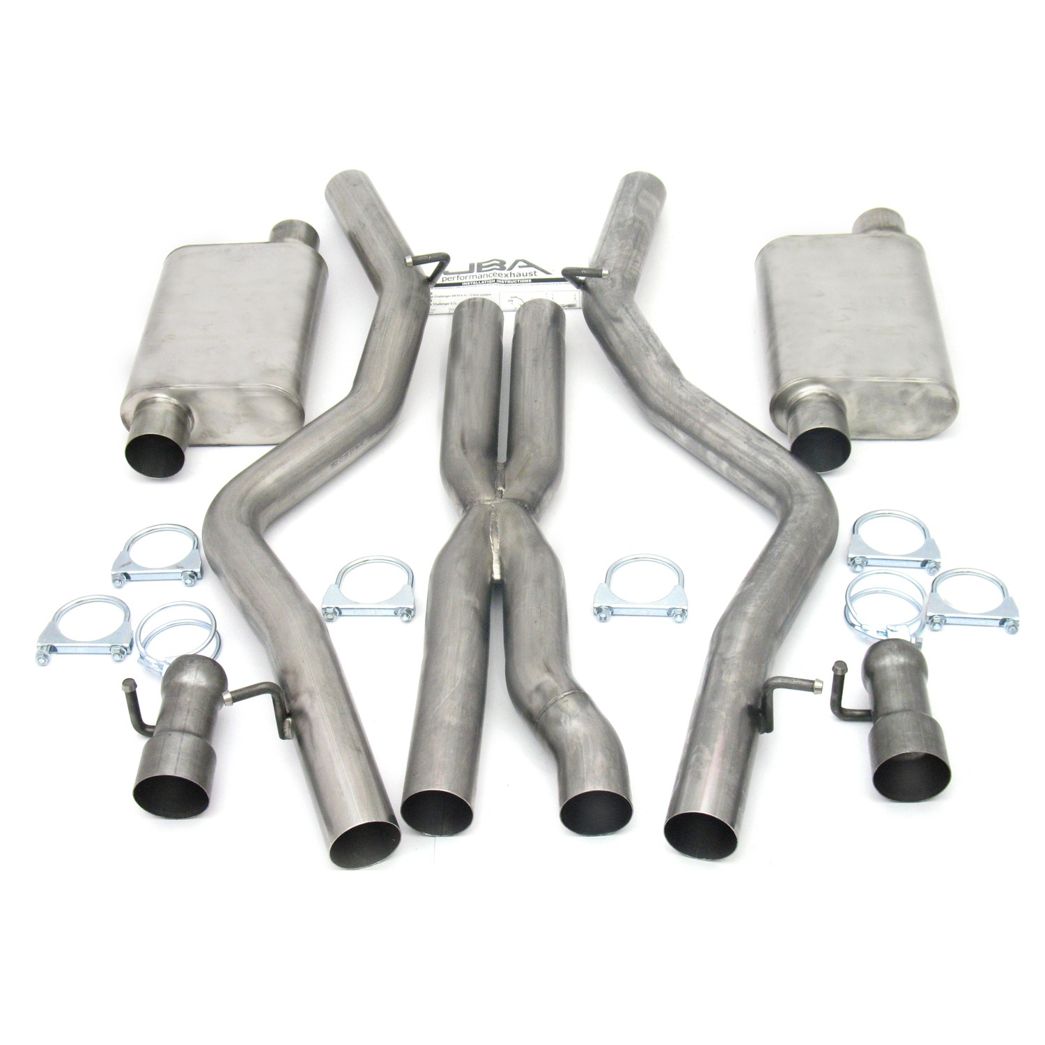 JBA 40-1665 - 08-14 Dodge Challenger SRT8 6.1L/6.4L 409SS Dual Rear Exit Cat-Back Exhaust