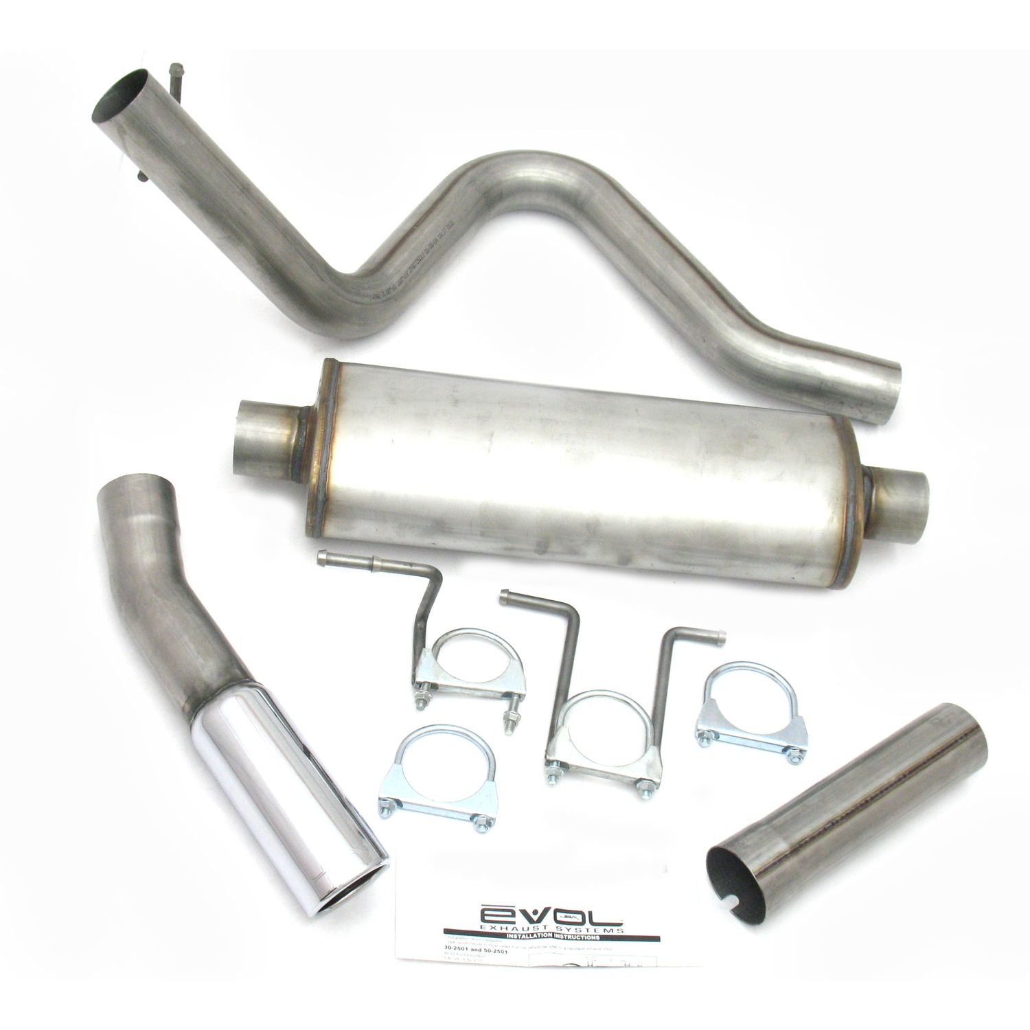 JBA 40-2501 - 99-05 Ford Excursion 5.4L/6.8L 409SS Pass Side Single Exit Cat-Back Exhaust