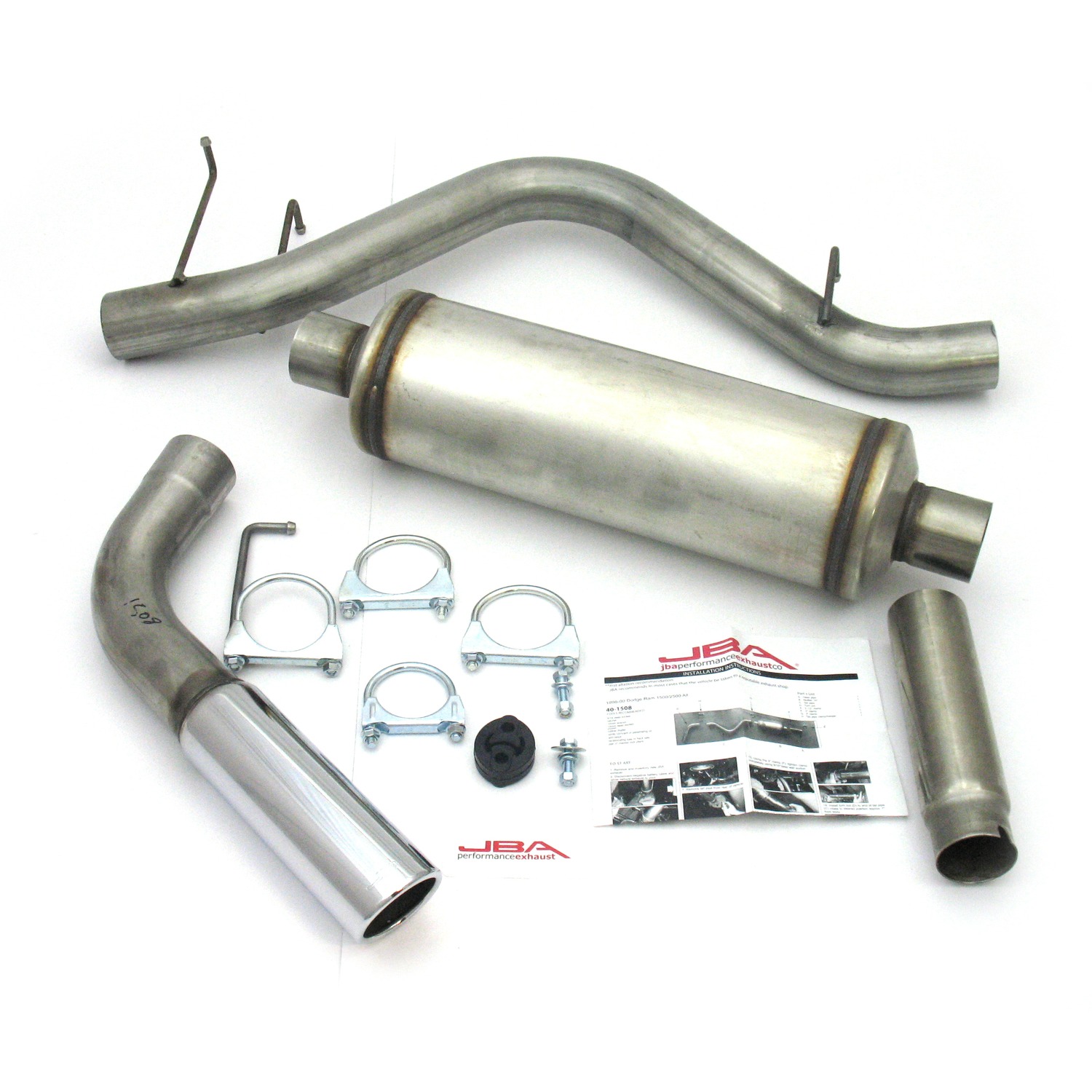 JBA 40-1508 - 98-01 Ram 1500/2500 3.9L/5.2L/5.9L 409SS Pass Side Single Exit Cat-Back Exhaust