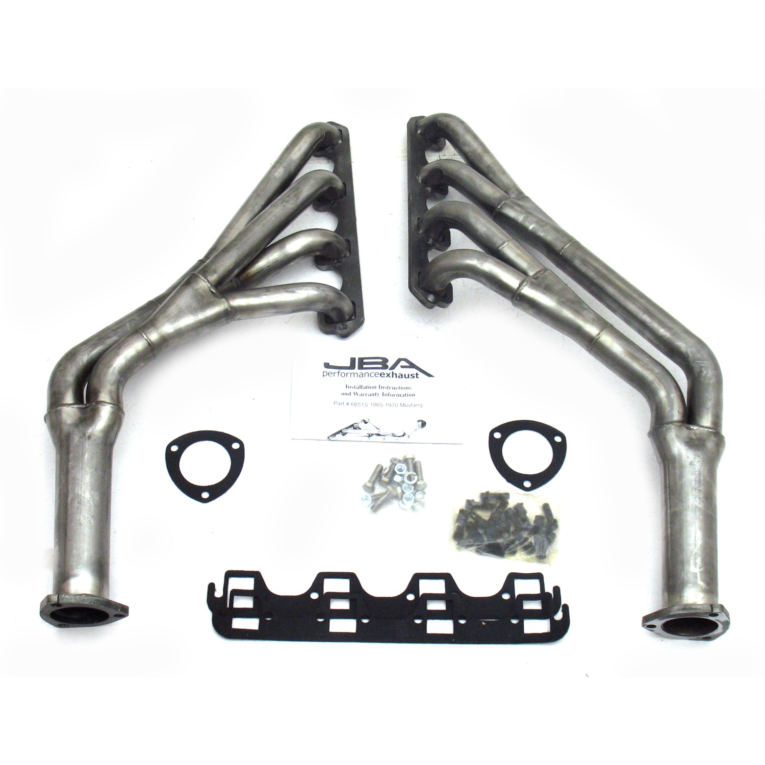JBA 6651S - 65-70 Ford Mustang 260-302 SBF 1-1/2in-1-3/4in Primary Raw 409 Tri Y Header