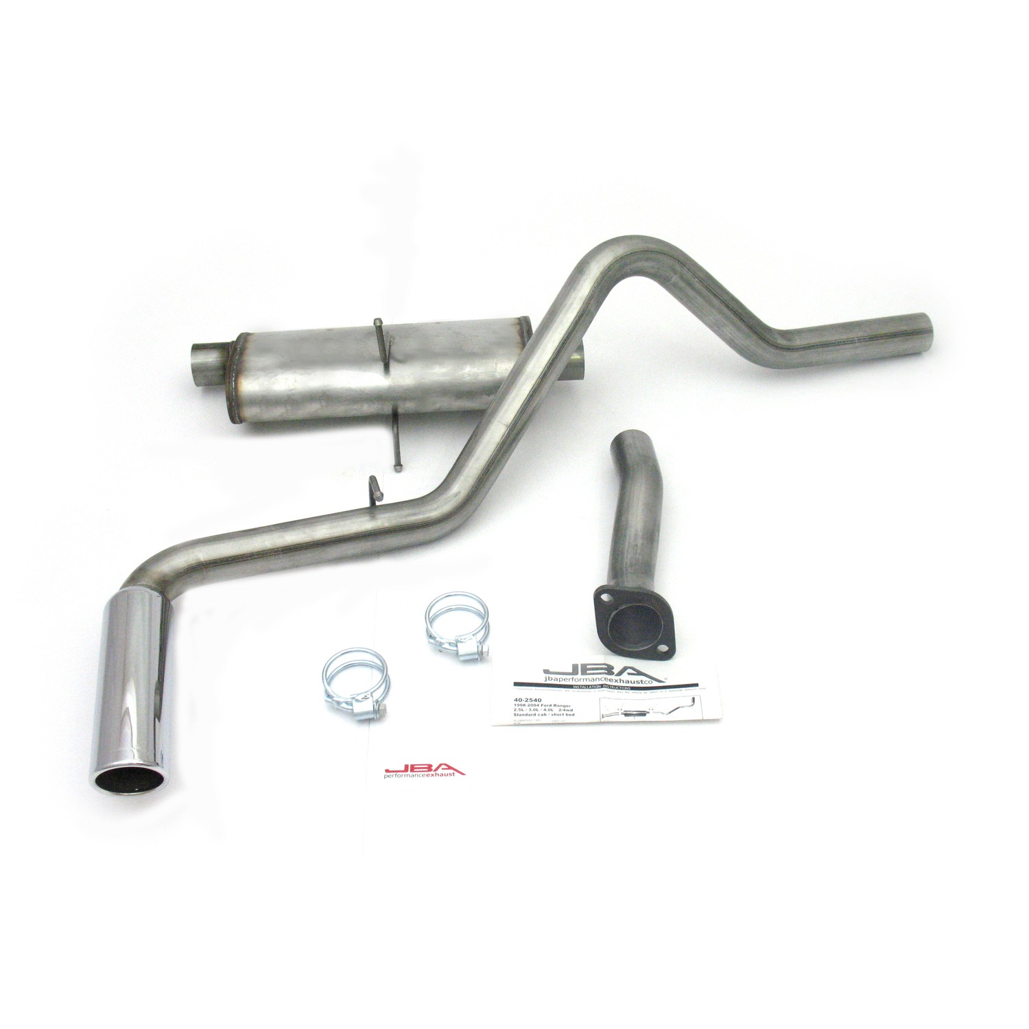 JBA 40-2540 - 98-11 Ford Ranger Reg Cab/Short Bed 2.5L/3.0L/4.0L 409SS Pass Side Single Exit Cat-Back Exhaust