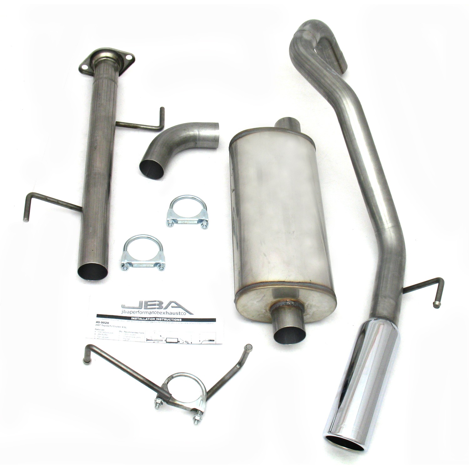 JBA 40-9020 - 07-14 Toyota FJ Cruiser 4.0L 409SS Single Rear Exit Cat-Back Exhaust JBA 40-9020 - 07-14 Toyota FJ Cruiser 4.0L 409SS Single Rear Exit Cat-Back Exhaust