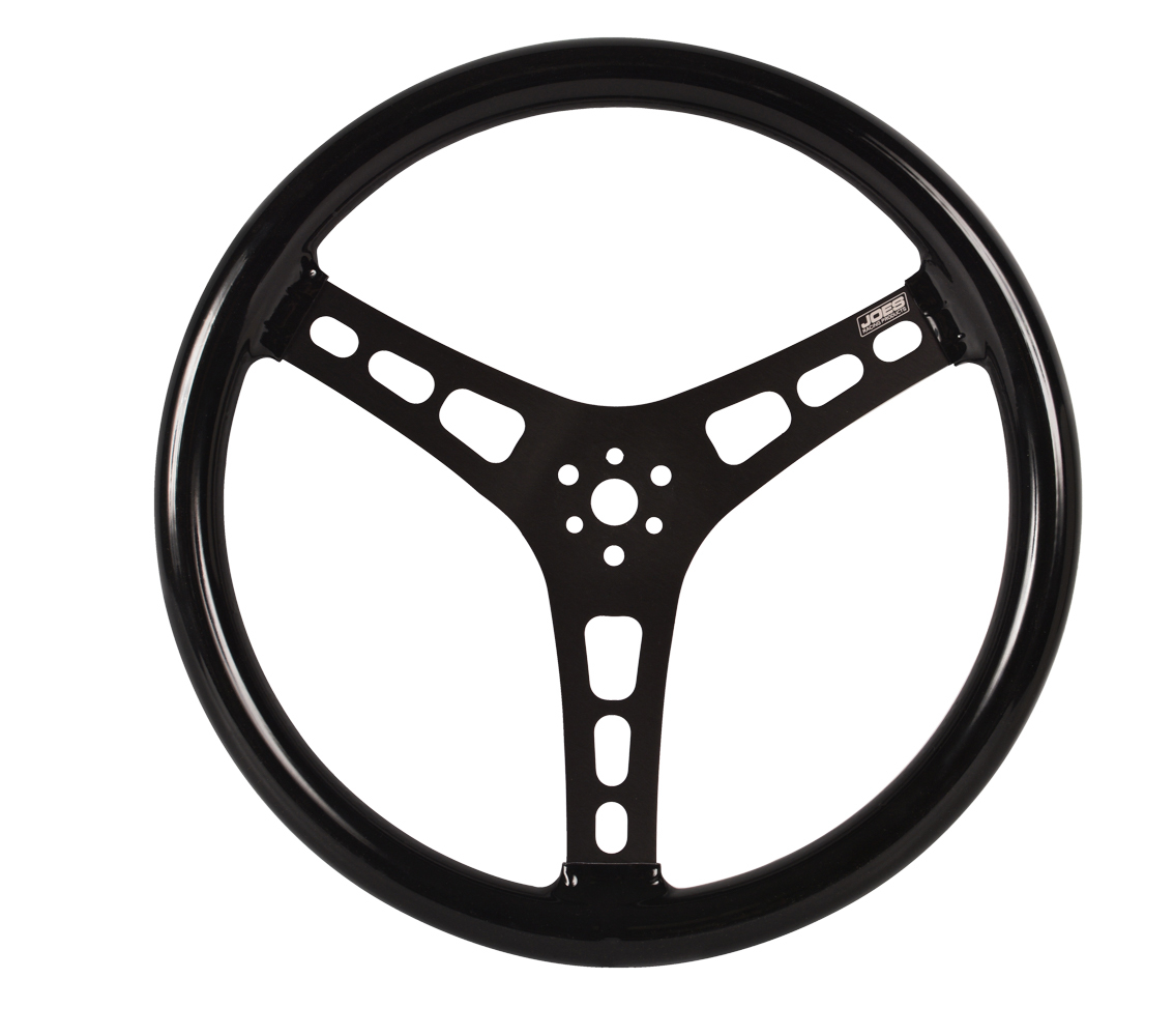 Joes Racing Products 13513-CB - Steering Wheel 13in Alum Dished Rubber Coated