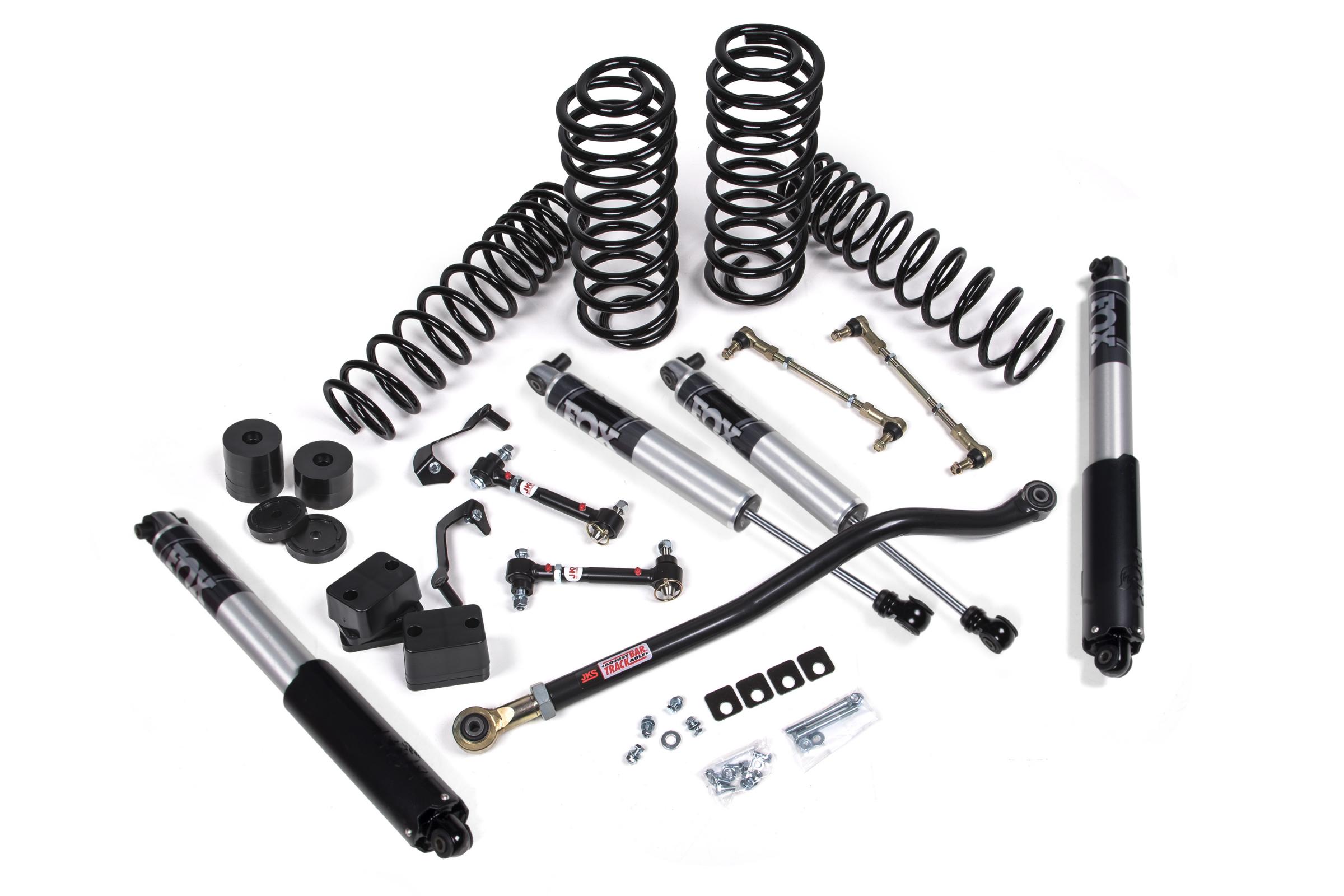 JKS JSPEC117PS - 2018-2024 Jeep Wrangler JL J-Venture 2.5 Inch Lift Kit 4 Door w/Fox 2.5 Performance Series Shocks Standard Rate Coils JSPEC JKS JSPEC117PS - 2018-2024 Jeep Wrangler JL J-Venture 2.5 Inch Lift Kit 4 Door w/Fox 2.5 Performance Series Shocks Standard Rate Coils JSPEC