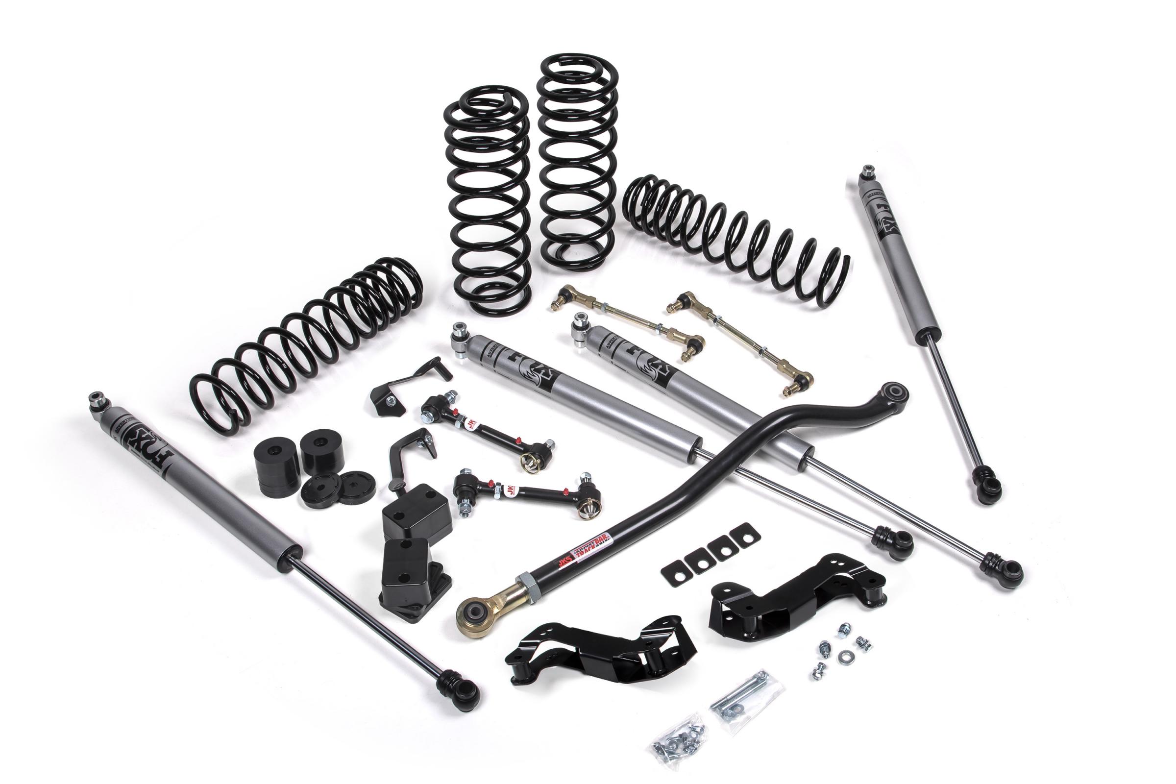 JKS JSPEC166KFA - 2018-2024 Jeep Wrangler JL J-Kontrol 2.5 Inch 4 Door w/Fox Adventure Series Shocks Diesel JSPEC JKS JSPEC166KFA - 2018-2024 Jeep Wrangler JL J-Kontrol 2.5 Inch 4 Door w/Fox Adventure Series Shocks Diesel JSPEC