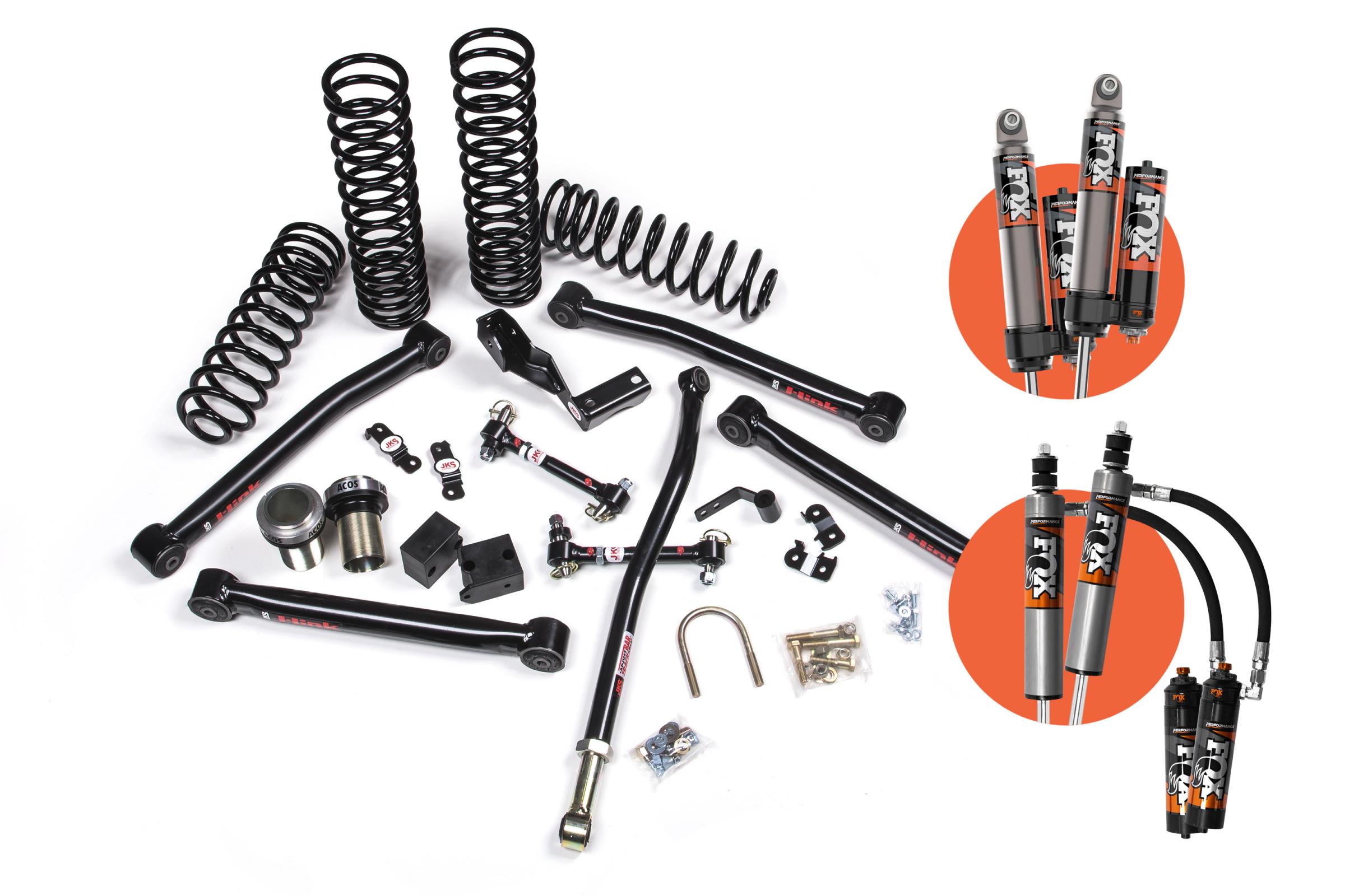 JKS JSPEC154PES - 07-18 Jeep Wrangler JK 2 Door 3.5 Inch J-Lander Suspension Lift Kit w/ Fox 2.5 Performance Elite Series R/R DSC Shocks 4WD JSPEC JKS JSPEC154PES - 07-18 Jeep Wrangler JK 2 Door 3.5 Inch J-Lander Suspension Lift Kit w/ Fox 2.5 Performance Elite Series R/R DSC Shocks 4WD JSPEC