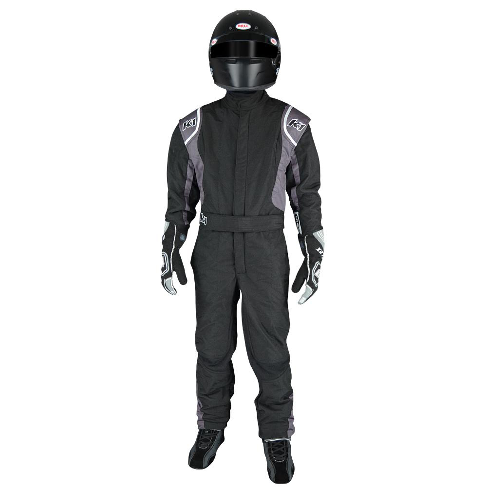 K1 Racegear 20-PRY-NG-2XS - Suit Precision II Black / Gray XX-Small Youth