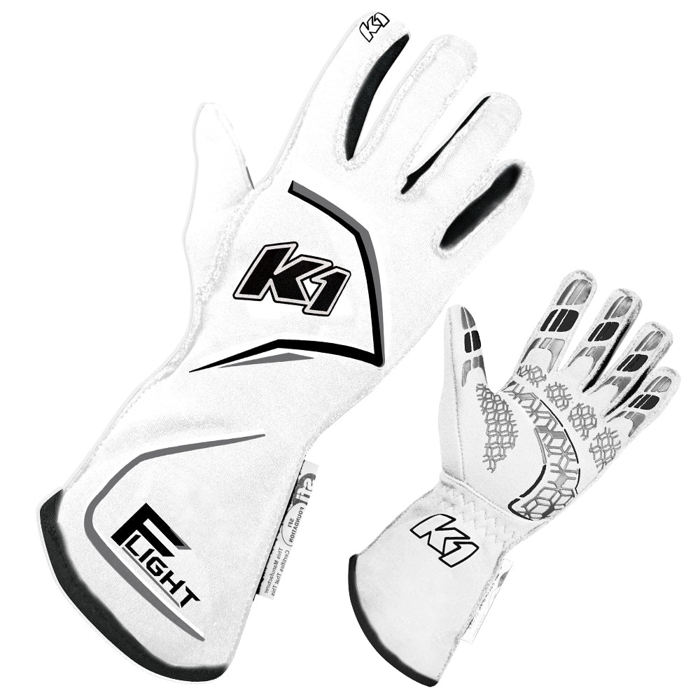 K1 Racegear 23-FLT-WG-M - Gloves Flight Medium White K1 Racegear 23-FLT-WG-M - Gloves Flight Medium White