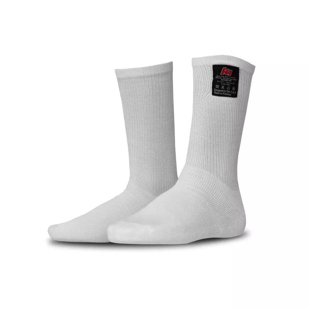 K1 Racegear 26-NSO-W-Y - Socks Nomex K1 White Youth