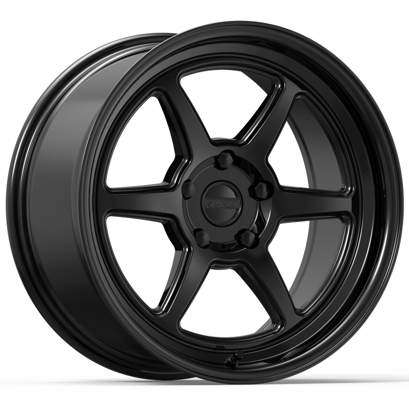 Kansei K14B-189017+12 - K14B Roku 18x9in / 5x112 BP / 12mm Offset / 66.56mm Bore - Gloss Black Wheel