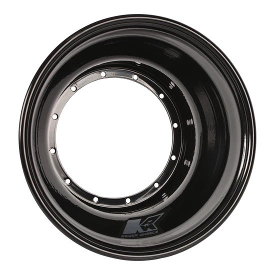 Keizer Aluminum Wheels 103BCB - Wheel Half 12-Blt 10in x 3in Black Brake Bell Keizer Aluminum Wheels 103BCB - Wheel Half 12-Blt 10in x 3in Black Brake Bell