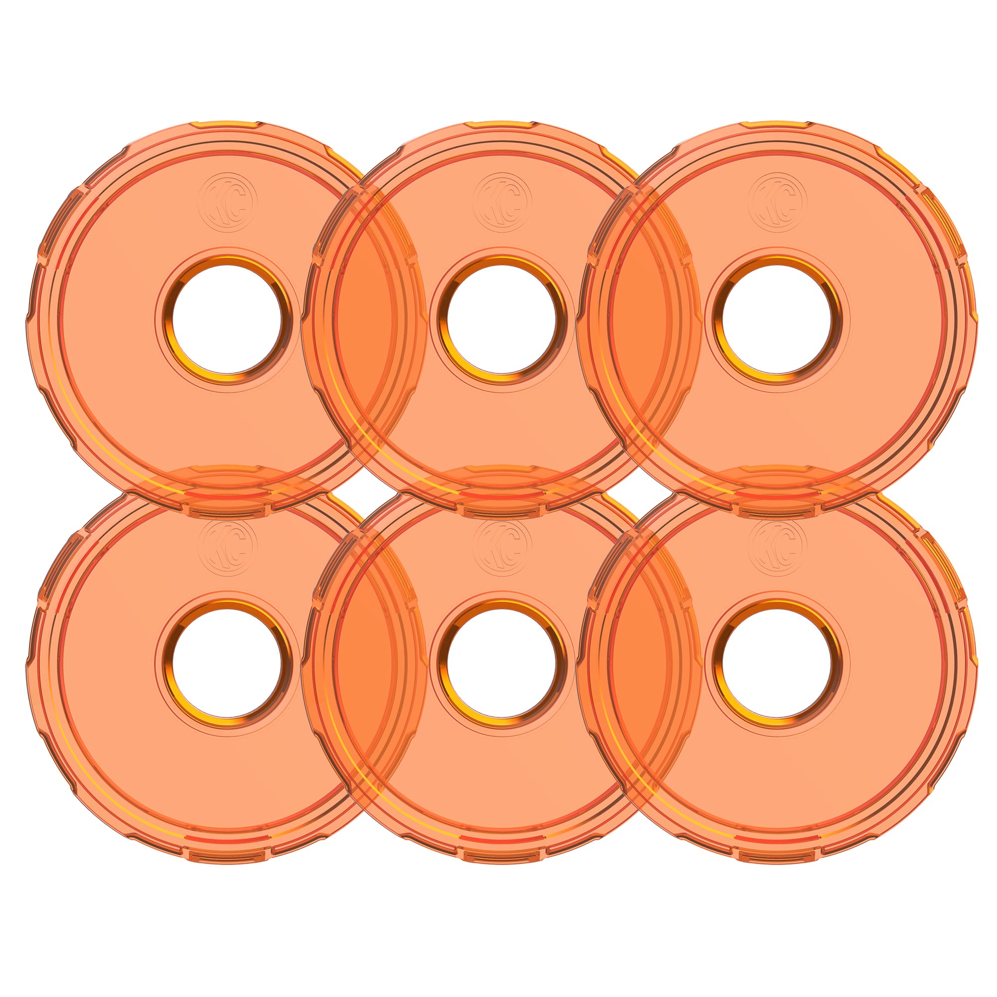 KC HiLiTES 4412 - Cyclone V2 LED - Replacement Lens - Amber - 6-PK