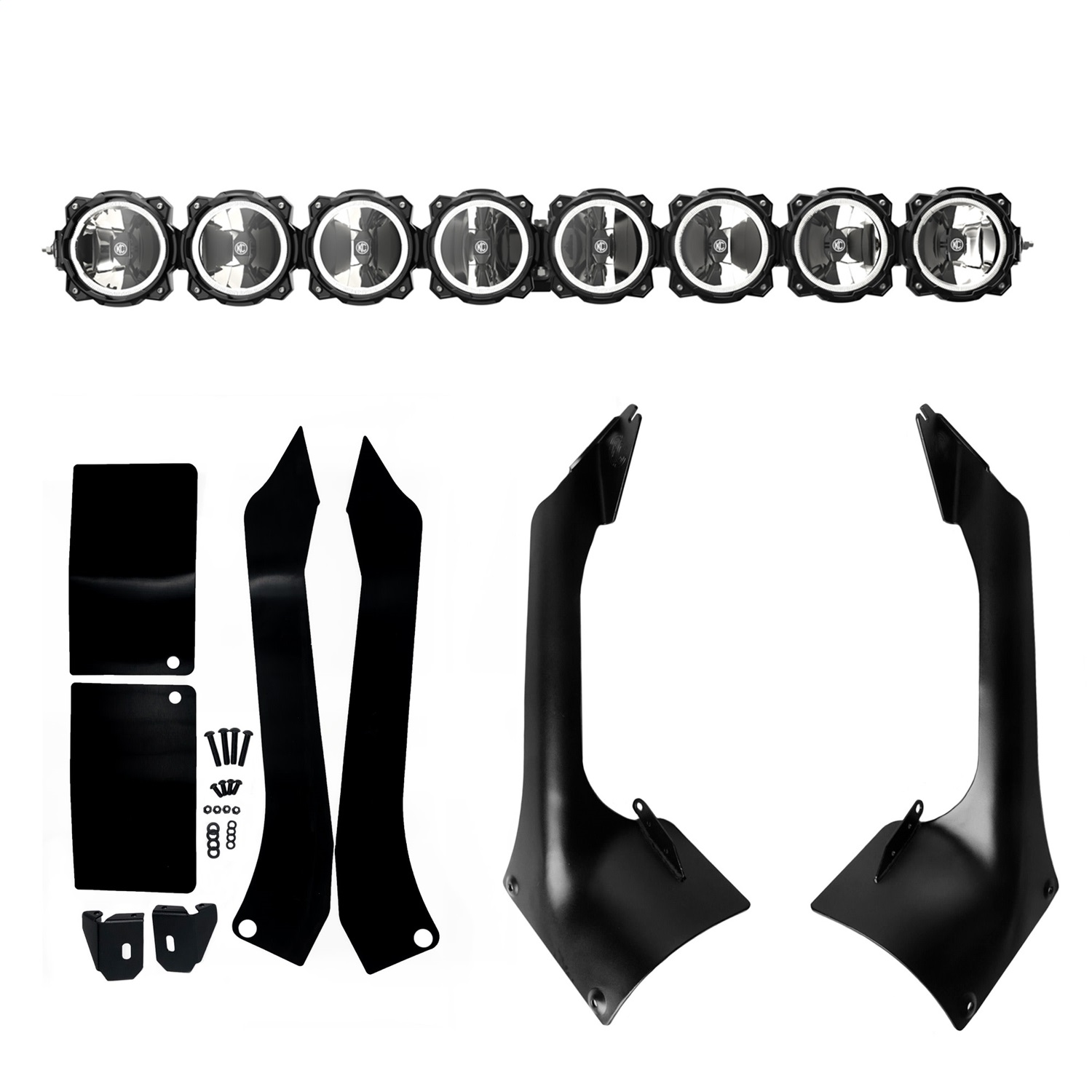 KC HiLiTES 91336 - 50 in Pro6 Gravity LED - 8-Light - Light Bar System - 160W Combo Beam - for 18-20 Jeep JL / JT