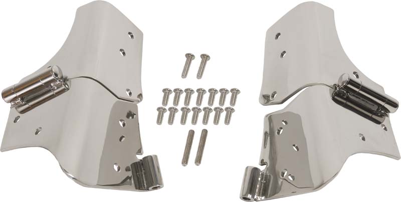 Kentrol 30477 - Jeep TJ Windshield Hinge Pair 97-06 Wrangler TJ Polished Silver