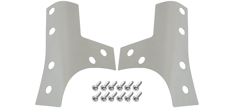 Kentrol 30074 - Jeep JK Windshield Support Overlays Pair 07-18 Wrangler JK Polished Silver