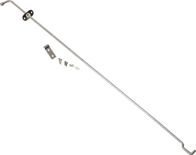 Kentrol 30523 - Jeep CJ Hood Prop Rod 72-86 CJ Polished Silver