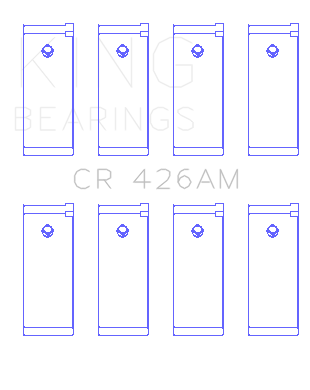 King Engine Bearings CR 426AM0.25 - CONNECTING ROD BEARING SET For DATSUN E13,E15