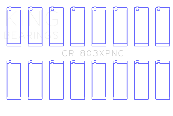 King Engine Bearings CR 803XPNC - CONNECTING ROD BEARING SET For CHEVROLET SBC 265CI 283CI 327CI