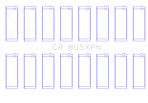 King Engine Bearings CR 805XPN 020 - CONNECTING ROD BEARING SET For CHRYSLER 273CI 318CI 340CI 360CI King Engine Bearings CR 805XPN 020 - CONNECTING ROD BEARING SET For CHRYSLER 273CI 318CI 340CI 360CI