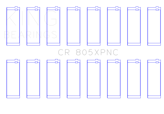 King Engine Bearings CR 805XPNC - Rod Bearing Set - Coated SBM 273-360 King Engine Bearings CR 805XPNC - Rod Bearing Set - Coated SBM 273-360