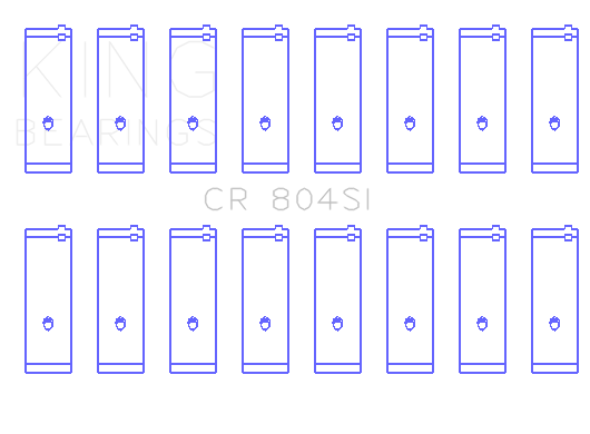 King Engine Bearings CR 804SI - Rod Bearing Set - SBF