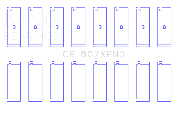 King Engine Bearings CR 807XPND - Rod Bearing Set - SBC w/2.100 Pin Dia