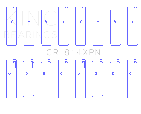 King Engine Bearings CR 814XPN 020 - CONNECTING ROD BEARING SET For FORD 351CI 5.8L 16V
